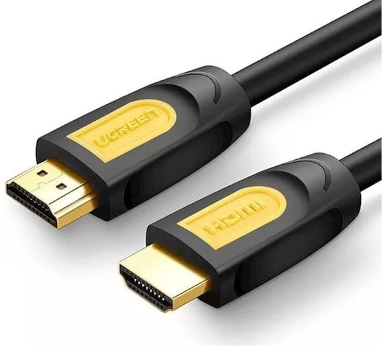 Кабель Ugreen HD101 HDMI Male To Male Round Cable. Длина: 10м. Цвет: желто-черный 10170_