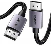 Кабель Ugreen DP120 DisplayPort 1.4 Male to Male 8K Cable. Длина: 2м. Цвет: серый 25905_