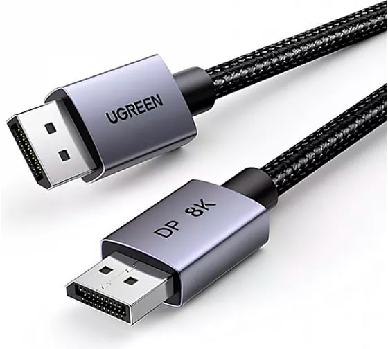 Кабель Ugreen DP120 DisplayPort 1.4 Male to Male 8K Cable. Длина: 2м. Цвет: серый 25905_