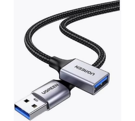 Кабель Ugreen US115 USB 3.0 Extension Cable Aluminum Case. Длина: 1м Цвет: черный 10495_ 1