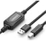 Кабель Ugreen US122 USB 2.0 A Male to B Male Active Printer Cable. Длина: 15м. Цвет: черный 10362_ 1