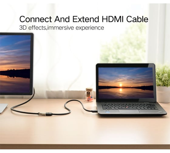 Кабель Ugreen HD107 HDMI Male to Female Cable. Длина: 2м. Цвет: черный 10142_