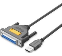 Кабель Ugreen US167 USB-A to DB25 Parallel Printer Cable для принтера. Длина: 2м. Цвет: серый 20224_