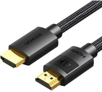 Кабель Ugreen HD119 4K HDMI Cable Male to Male Braided. Длина: 10м. Цвет: черный 40104_