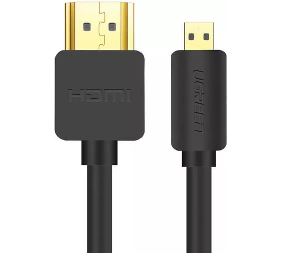 Кабель Ugreen HD127 Micro HDMI to HDMI Cable. Длина: 1м. Цвет: черный 30148_