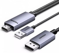 Кабель Ugreen HD169 HDMI to DisplayPort 4K/60Hz Cable. Длина: 2м. Цвет: серый 55329_