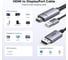 Кабель Ugreen HD169 HDMI to DisplayPort 4K/60Hz Cable. Длина: 2м. Цвет: серый 55329_ 6