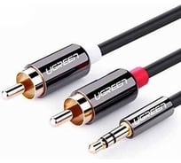 Аудиокабель Ugreen AV102 3.5mm Male to 2RCA Male Audio Cable 1 м, серый 10772_