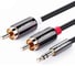 Аудиокабель Ugreen AV102 3.5mm Male to 2RCA Male Audio Cable 1 м, серый 10772_ 1
