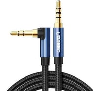 Кабель Ugreen AV112 3.5mm Male to 3.5mm Male Angled Cable угловой-прямой 1 м, черный 60179