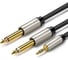 Кабель Ugreen AV126 3.5mm TRS to Dual 6.35mm TS Audio Cable 1 м, серый 10613_ 1