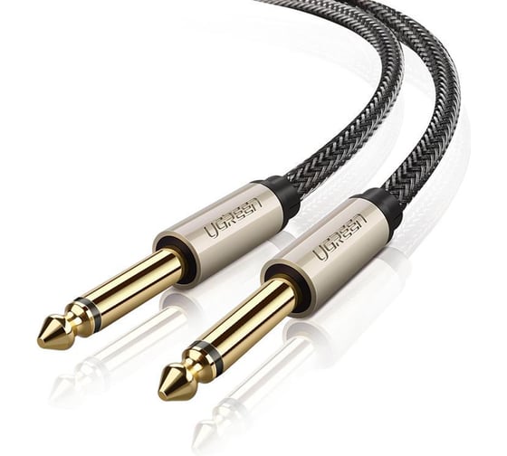 Кабель Ugreen AV128 6.5mm Male to Male Stereo Auxiliary Aux Audio Cable 3 м, серый 10639_ 1