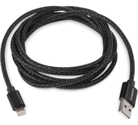 Кабель USB - Lightning Rombica Текстиль 2м CB-IB04B