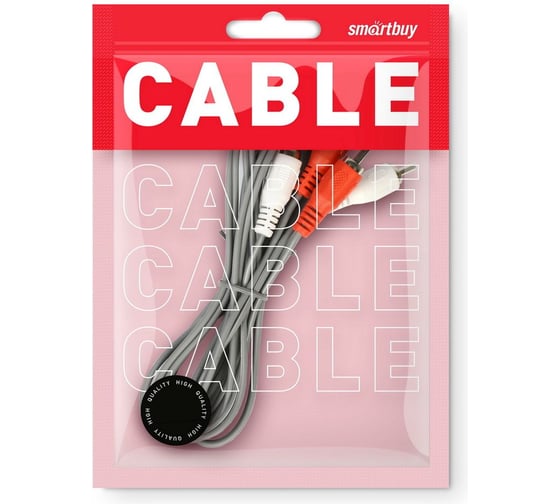 Кабель соединительный SMARTBUY 2xRCA (M) - 2xRCA (M), 3.0 м, в пакете KA-223-200