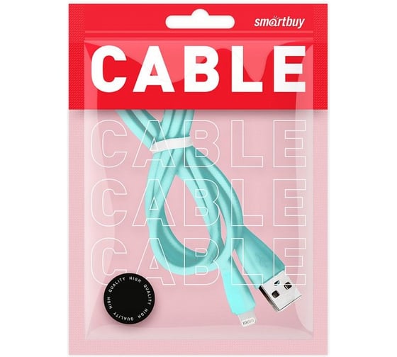Дата-кабель SMARTBUY 8pin кабель в резиновой оплетке Gear 1 м, 2 А, светло-зеленый iK-512RG lgreen
