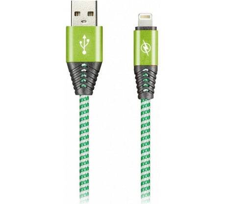 Дата-кабель SMARTBUY 8pin HEDGEHOG зеленый 2 А, 1 м iK-512HH green