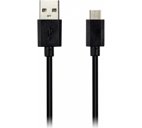 Дата-кабель SMARTBUY MicroUSB длина 15 см, черный 3 А iK-020