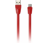 Дата-кабель SMARTBUY USB - micro USB плоский, длина 1 м, красный iK-12r red
