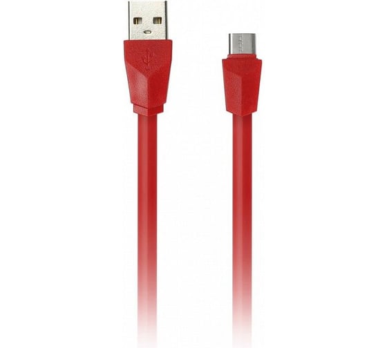 Дата-кабель SMARTBUY USB - micro USB плоский, длина 1 м, красный iK-12r red 1