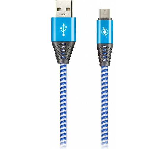 Дата-кабель SMARTBUY MicroUSB HEDGEHOG синий 2 А, 1 м iK-12HH blue 1