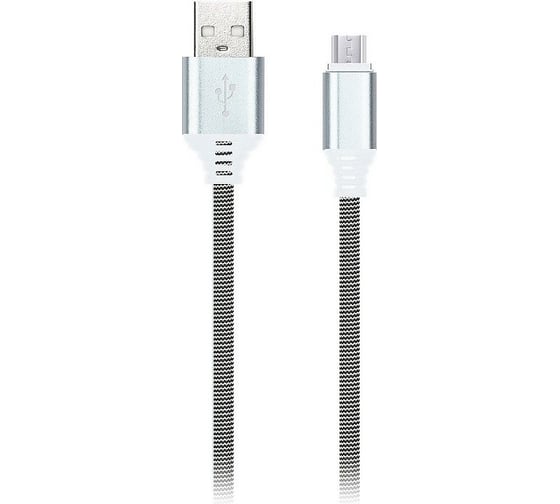 Дата-кабель SMARTBUY MicroUSB кабель в нейлоновой оплетке Socks 1 м, 2А iK-12NS-mag 1