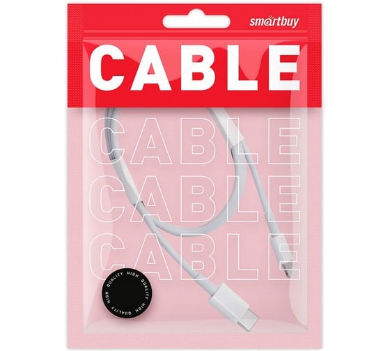 Дата-кабель SMARTBUY Type-C to 8-pin для PD fast charging, белый, 1 м iK-512FC white PD
