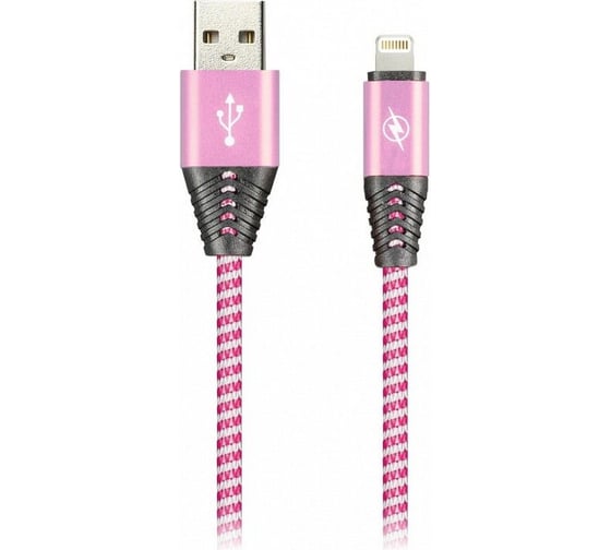 Дата-кабель SMARTBUY 8pin HEDGEHOG розовый 2 А, 1 м iK-512HH rose 1