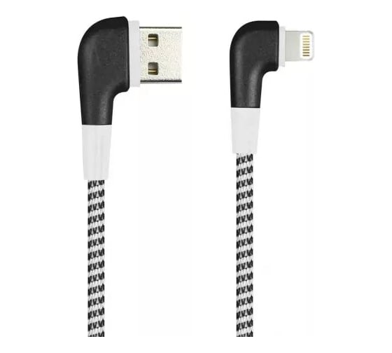 Дата-кабель SMARTBUY 8pin SOCKS L-TYPE Черный, 2 А, 1 м iK-512NSL black 1