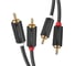 Кабель Ugreen AV104 2RCA Male to 2RCA Male Cable, 2м, черный 10518_ 2