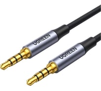 Кабель Ugreen AV183 3.5mm Male to Male 4-Pole Microphone Audio Cable, 1м, черный 10648