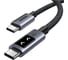 Кабель Ugreen L509 UNO Type C 2.0 Male To Type C 2.0 Male Robot 5A Data Cable, 1м, черный/серый 35501_ 2