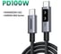 Кабель Ugreen L509 UNO Type C 2.0 Male To Type C 2.0 Male Robot 5A Data Cable, 1м, черный/серый 35501_ 4