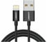 Кабель Ugreen US155 USB-A Male to Lightning Male Cable Nickel Plating ABS Shell, 1м, черный 80822 1