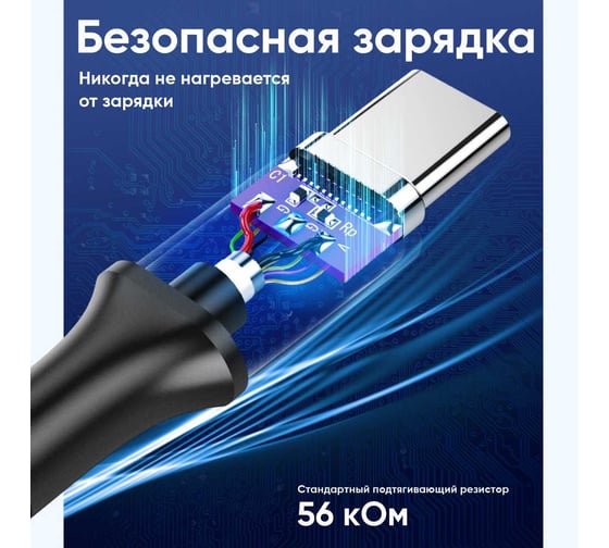 Кабель Ugreen US184 USB 3.0 A Male to Type C Male Cable Nickel Plating, 2м, черный 20884_