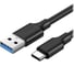 Кабель Ugreen US184 USB 3.0 A Male to Type C Male Cable Nickel Plating, 0.5м, черный 20881_ 1