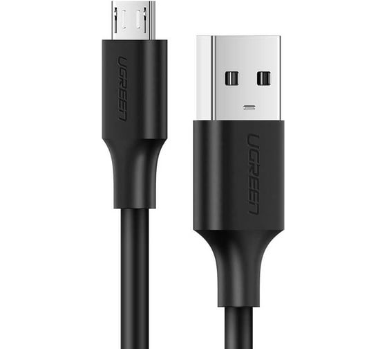 Кабель Ugreen US289 USB 2.0 A to Micro USB Cable Nickel Plating, 0.5м, черный 60135_