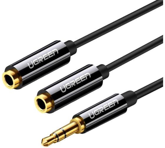 Кабель-сплиттер Ugreen AV134 3.5mm Stereo Audio Splitter Cable, черный 20816_