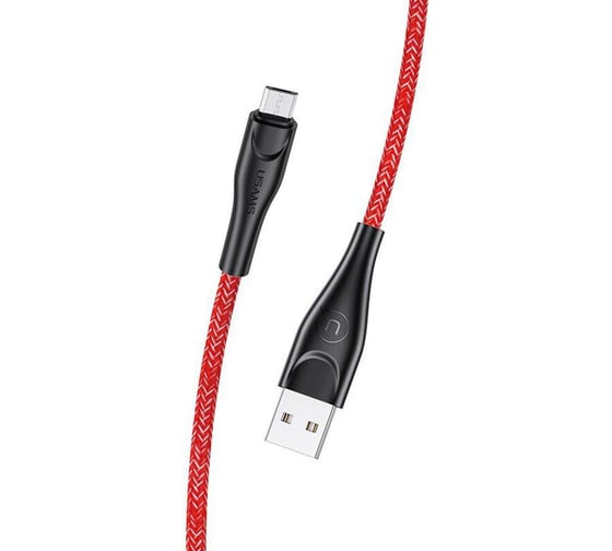 Дата-Кабель-SJ399 USB - micro USB USAMS (3 м) нейлоновая оплетка, красный (SJ399USB02) УТ000021067 1