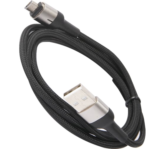 Дата-Кабель USAMS US-SJ328 U28 USB – Micro USB, 3A (1 м) с индик., магн., нейлон.опл., УТ000023901