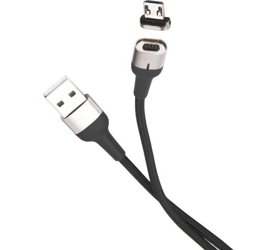 Дата-Кабель USAMS US-SJ328 U28 USB – Micro USB, 3A (1 м) с индик., магн., нейлон.опл., УТ000023901
