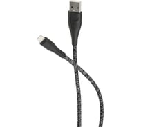 USAMS Дата-Кабель SJ397 USB - Lightning (3 м) нейлоновая оплетка, черный (SJ397USB01) УТ000021062
