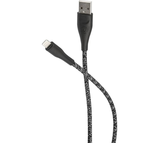 USAMS Дата-Кабель SJ397 USB - Lightning (3 м) нейлоновая оплетка, черный (SJ397USB01) УТ000021062