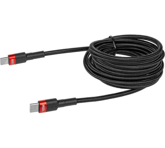 Дата-кабель Arnezi Type C - Type C (2м, 5A, 100W) быстрая зарядка, в оплетке A0605042