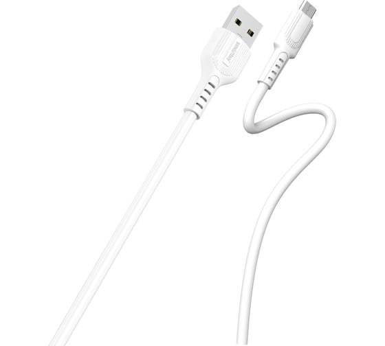 Кабель для зарядки и передачи данных SMARTBUY S33 MicroUSB белый, 4 А, мощь, TPE, 1 м iK-12-S33w