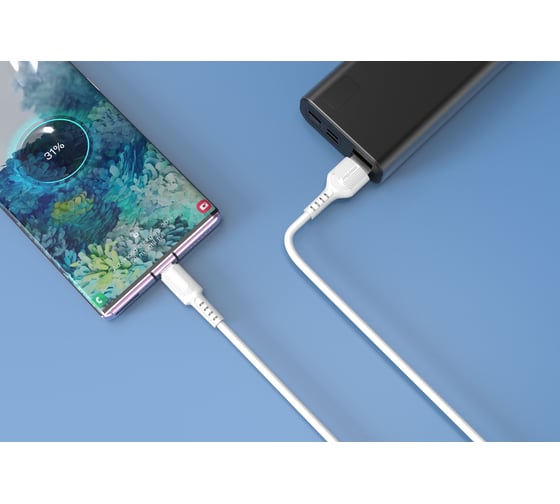 Кабель для зарядки и передачи данных SMARTBUY S33 MicroUSB белый, 4 А, мощь, TPE, 1 м iK-12-S33w