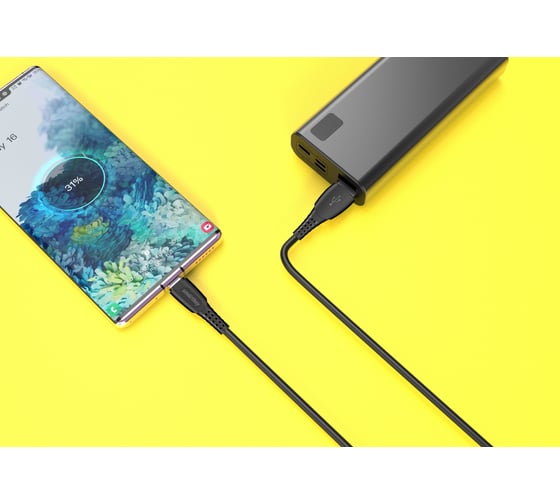 Кабель для зарядки и передачи данных SMARTBUY S40 MicroUSB черный, 2.4 А, 1 м iK-12-S40b