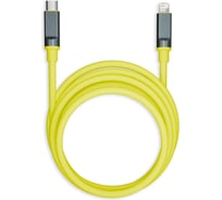 Кабель для зарядки и передачи данных SMARTBUY супертолстый BOLD TYPE C - LIGHTNING желтый, 3А, TPE, 1 м IK-12-PDBOLD-YELLOW