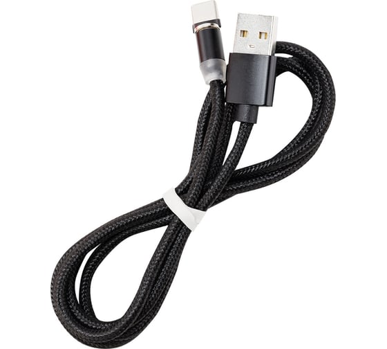 Кабель зарядки SMARTBUY с магнитным отсоединяемым наконечником Type C, длина 1.0 м, 2 А, черный iK-3110mt-2 1