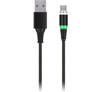 Кабель зарядки SMARTBUY с магнитным отсоединяемым наконечником MicroUSB, длина 1.0 м, 2 А, черный iK-10mt-2