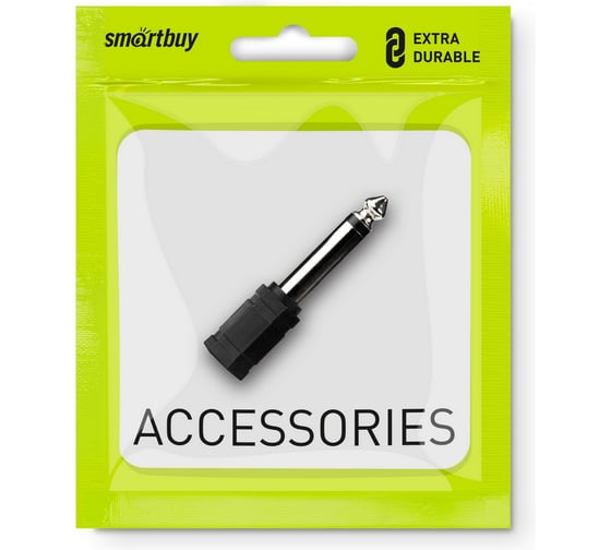 Адаптер-переходник Smartbuy Jack 3.5 мм F х Jack 6.3 мм М 1 канал 200 A206